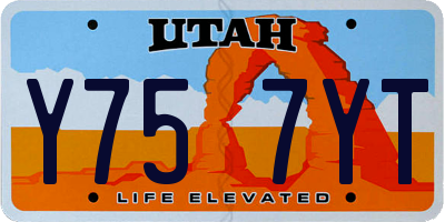 UT license plate Y757YT