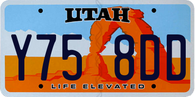 UT license plate Y758DD