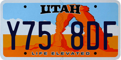 UT license plate Y758DF