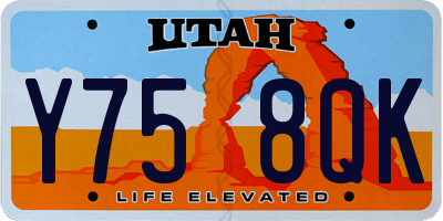 UT license plate Y758QK