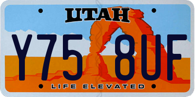 UT license plate Y758UF