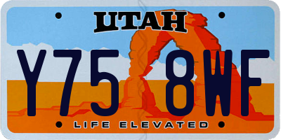 UT license plate Y758WF