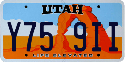UT license plate Y759II