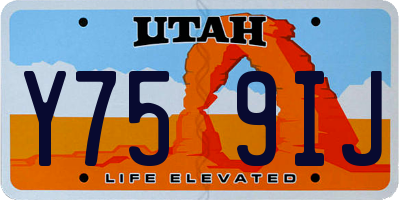 UT license plate Y759IJ