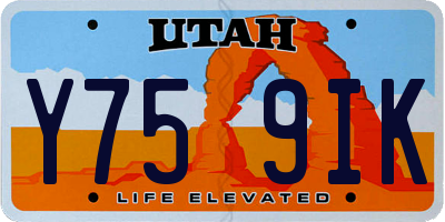 UT license plate Y759IK