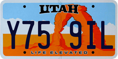 UT license plate Y759IL