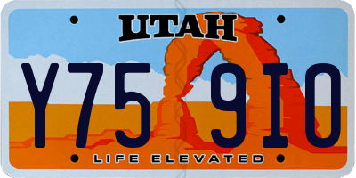 UT license plate Y759IO