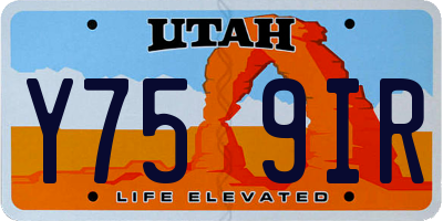 UT license plate Y759IR