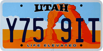 UT license plate Y759IT