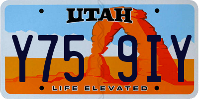 UT license plate Y759IY