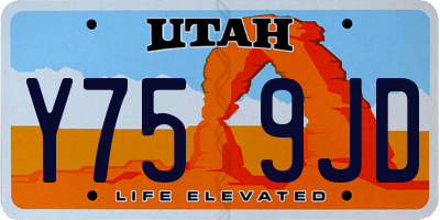 UT license plate Y759JD