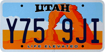 UT license plate Y759JI