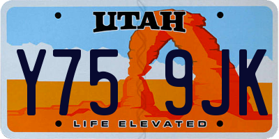 UT license plate Y759JK