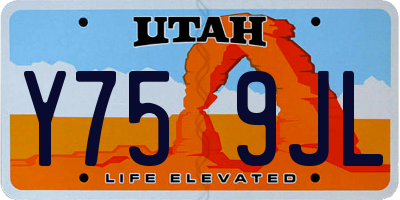 UT license plate Y759JL