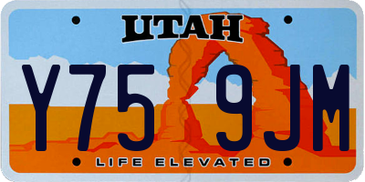 UT license plate Y759JM