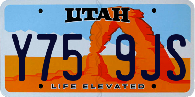 UT license plate Y759JS