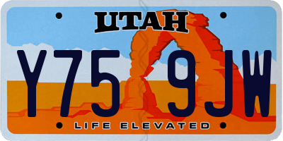 UT license plate Y759JW