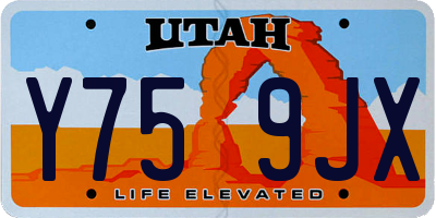 UT license plate Y759JX