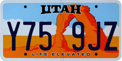 UT license plate Y759JZ
