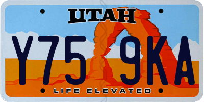 UT license plate Y759KA