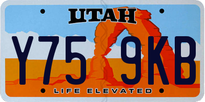 UT license plate Y759KB