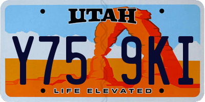 UT license plate Y759KI