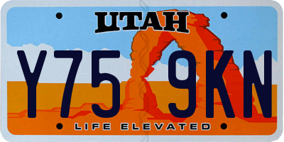 UT license plate Y759KN