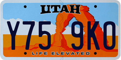 UT license plate Y759KO