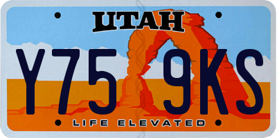 UT license plate Y759KS