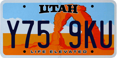 UT license plate Y759KU