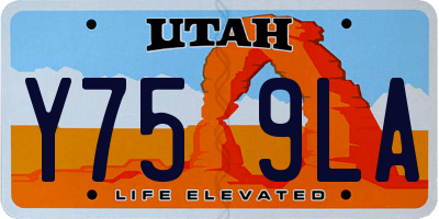 UT license plate Y759LA