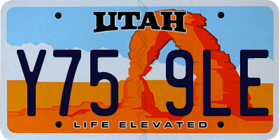 UT license plate Y759LE