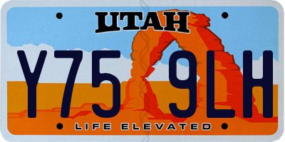 UT license plate Y759LH