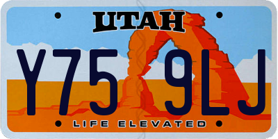 UT license plate Y759LJ