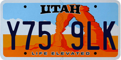 UT license plate Y759LK