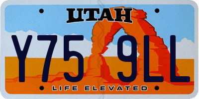 UT license plate Y759LL