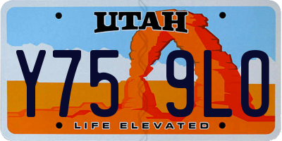 UT license plate Y759LO