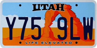 UT license plate Y759LW
