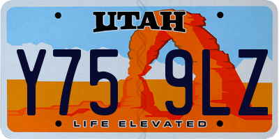 UT license plate Y759LZ