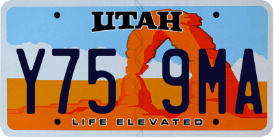 UT license plate Y759MA