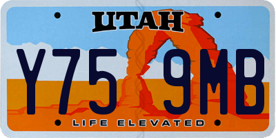 UT license plate Y759MB