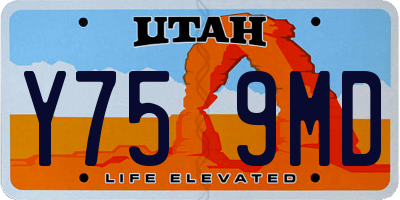UT license plate Y759MD