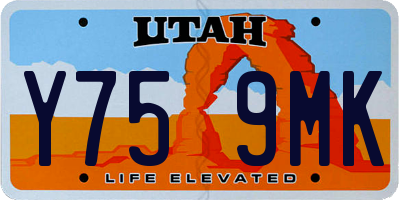 UT license plate Y759MK