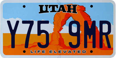 UT license plate Y759MR