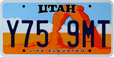 UT license plate Y759MT