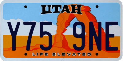 UT license plate Y759NE
