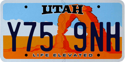 UT license plate Y759NH