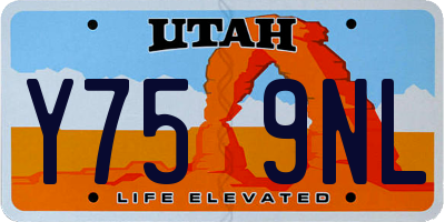 UT license plate Y759NL