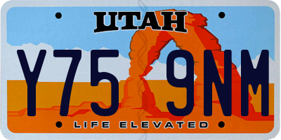 UT license plate Y759NM