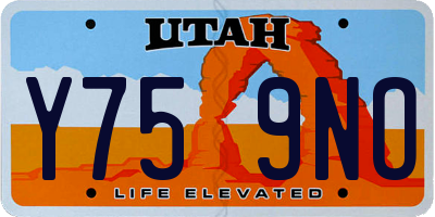 UT license plate Y759NO